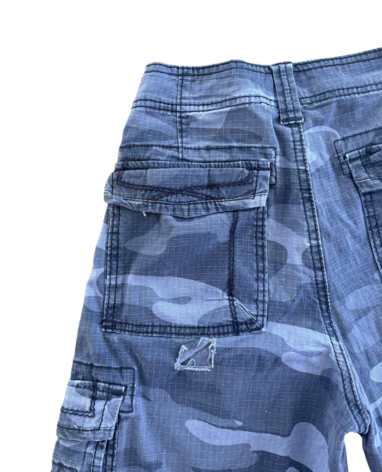 Vintage 2000s Y2K Camo Cargo Jorts, 26W