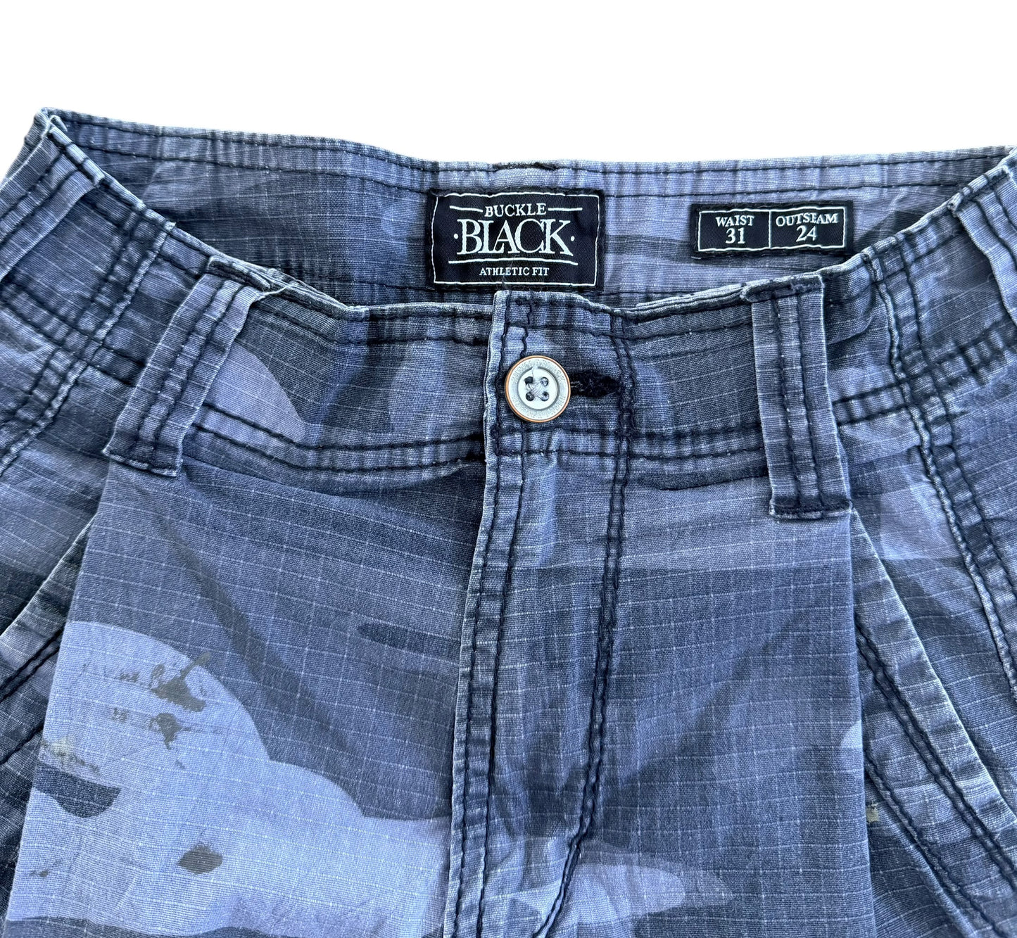 Vintage 2000s Y2K Camo Cargo Jorts, 26W