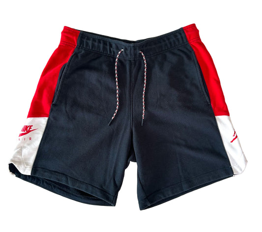 Nike Air Jordan Retro Block Panel Shorts Black/Red/White – Vintage Streetwear Sportswear, Size-Medium
