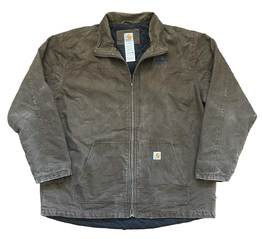 Vintage Carhartt Detroit Work Jacket – Brown Duck Canvas, Quilted Lining, Heavy Duty Workwear Coat USA Work Jacket, Size - 2XL