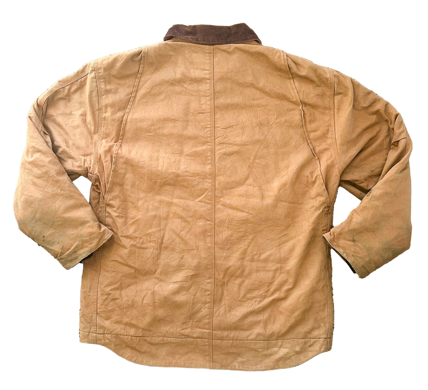 Vintage Carhartt Detroit Chore Jacket – Brown Duck Canvas, Blanket Lined Workwear Coat – Distressed Utility Jacket XL