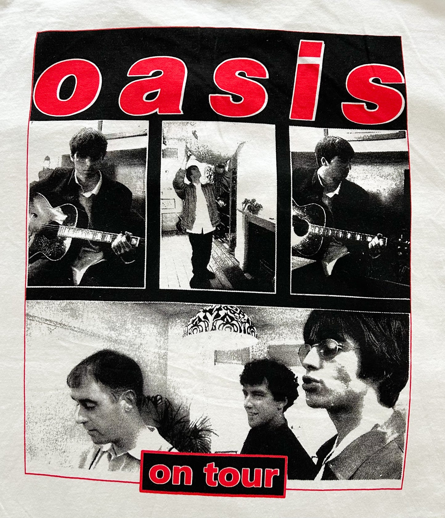 Vintage Oasis Tour T-Shirt – Britpop Rock Band Tee, Fruit of the Loom Screen Stars, Single Stitch, Concert Merch, Size-XL