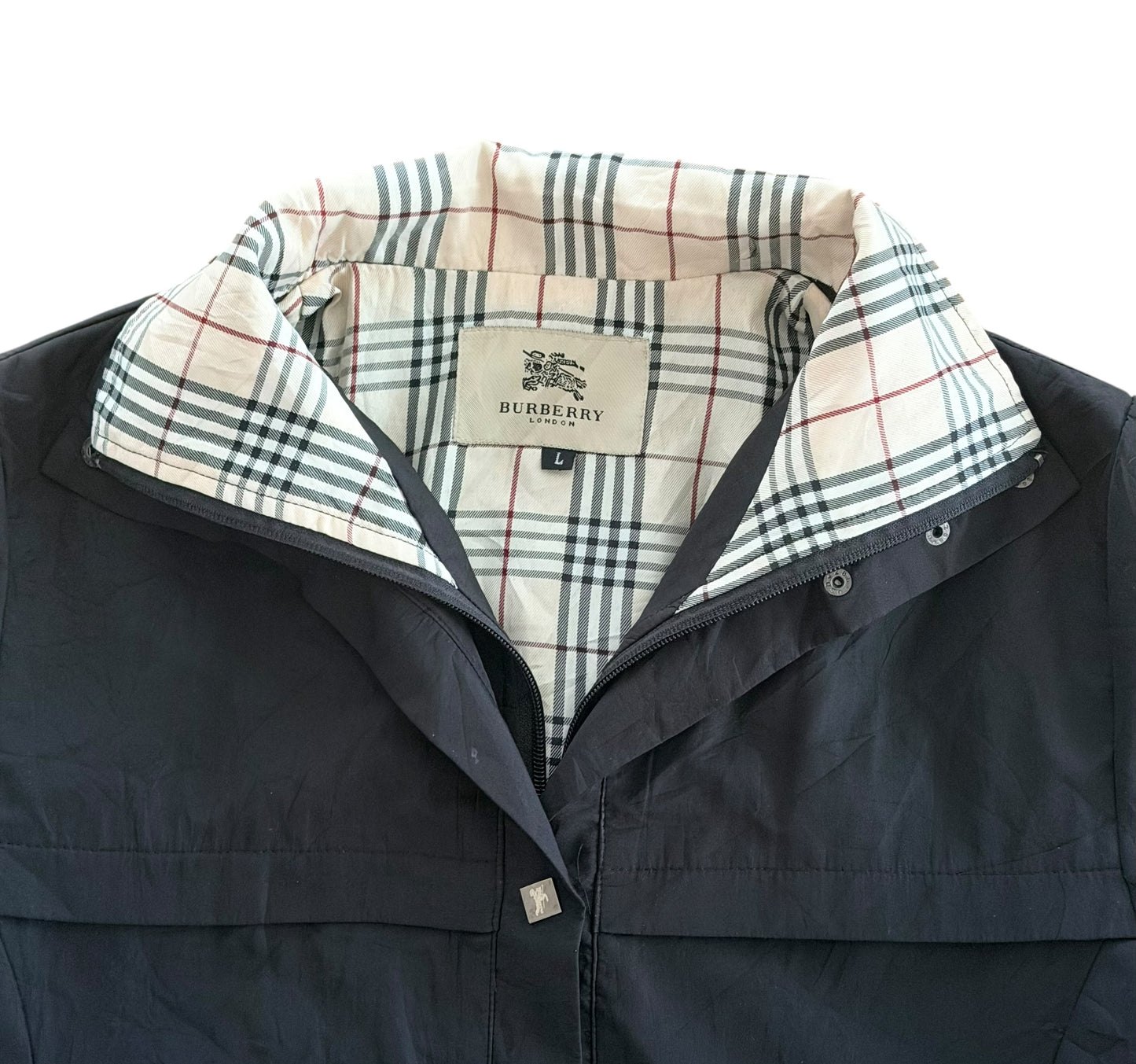 Burberry London Women’s Mac Style Nova Check Lined Coat Jacket, Medium