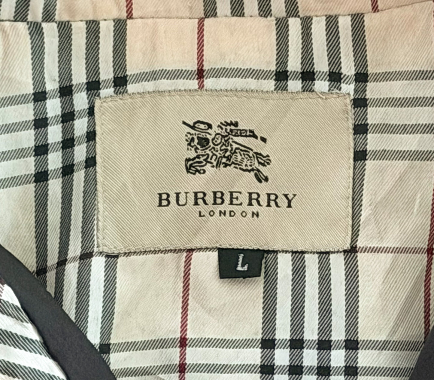 Burberry London Women’s Mac Style Nova Check Lined Coat Jacket, Medium