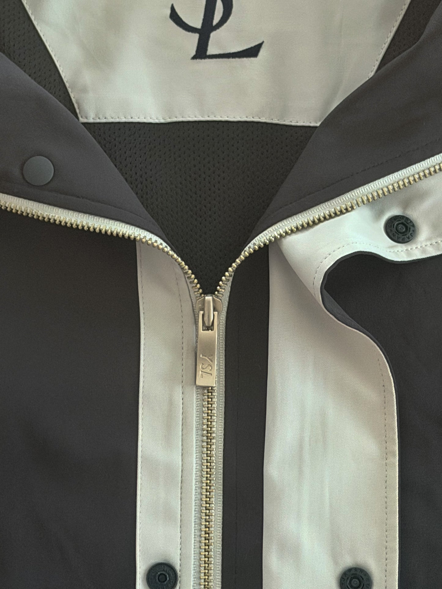 Vintage Yves Saint Laurent YSL Zip-Up Navy Blue Jacket, XL