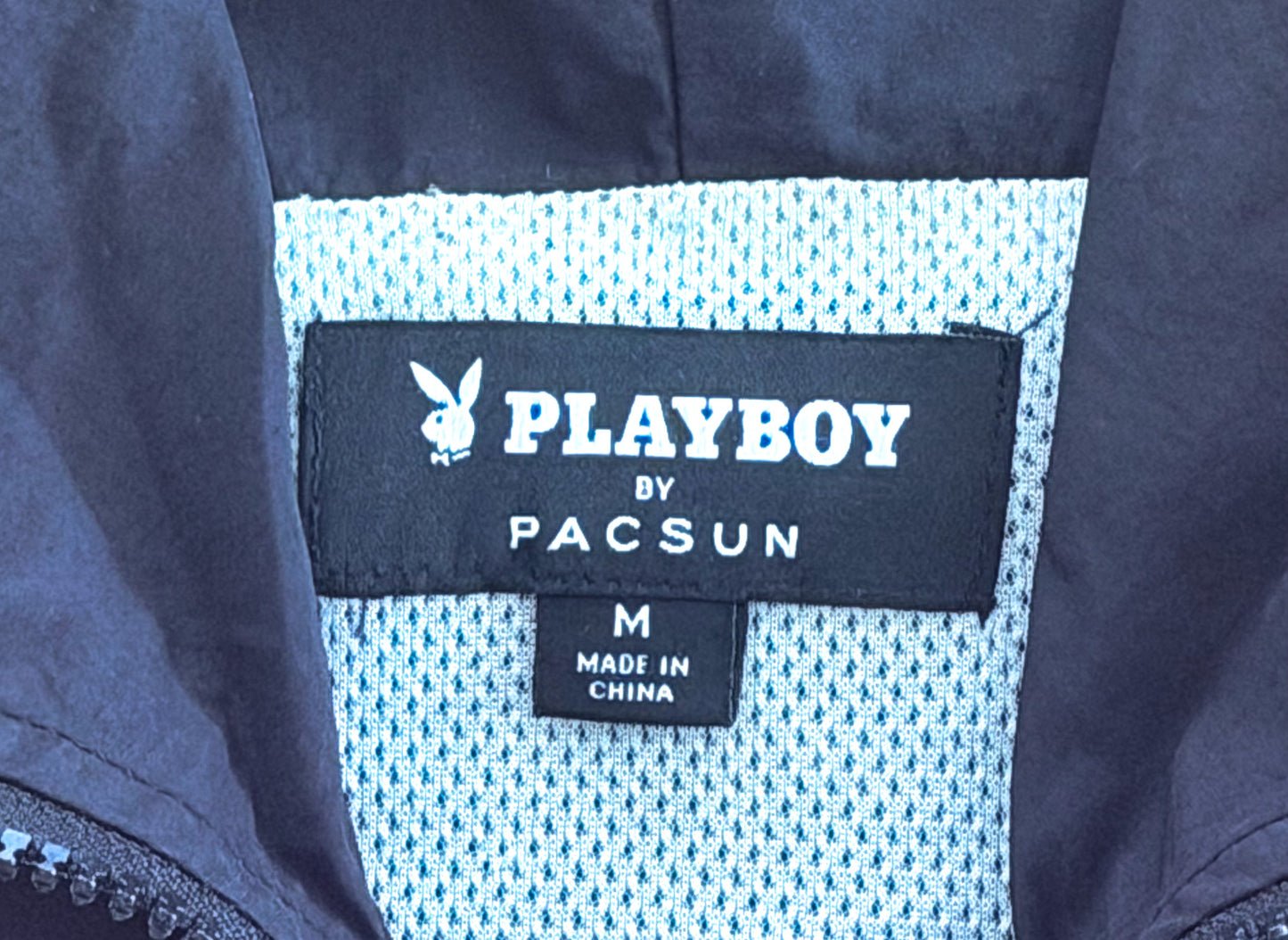 Playboy x PacSun Colour Block Hooded Pullover Windbreaker Jacket, XL