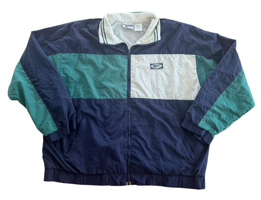 Vintage 90s Reebok Colour Block Zip-Up Jacket, XL