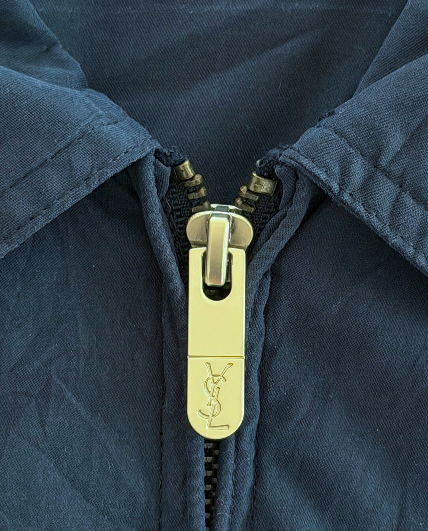 Yves Saint Laurent Navy Harrington Zip Up Jacket, XXL