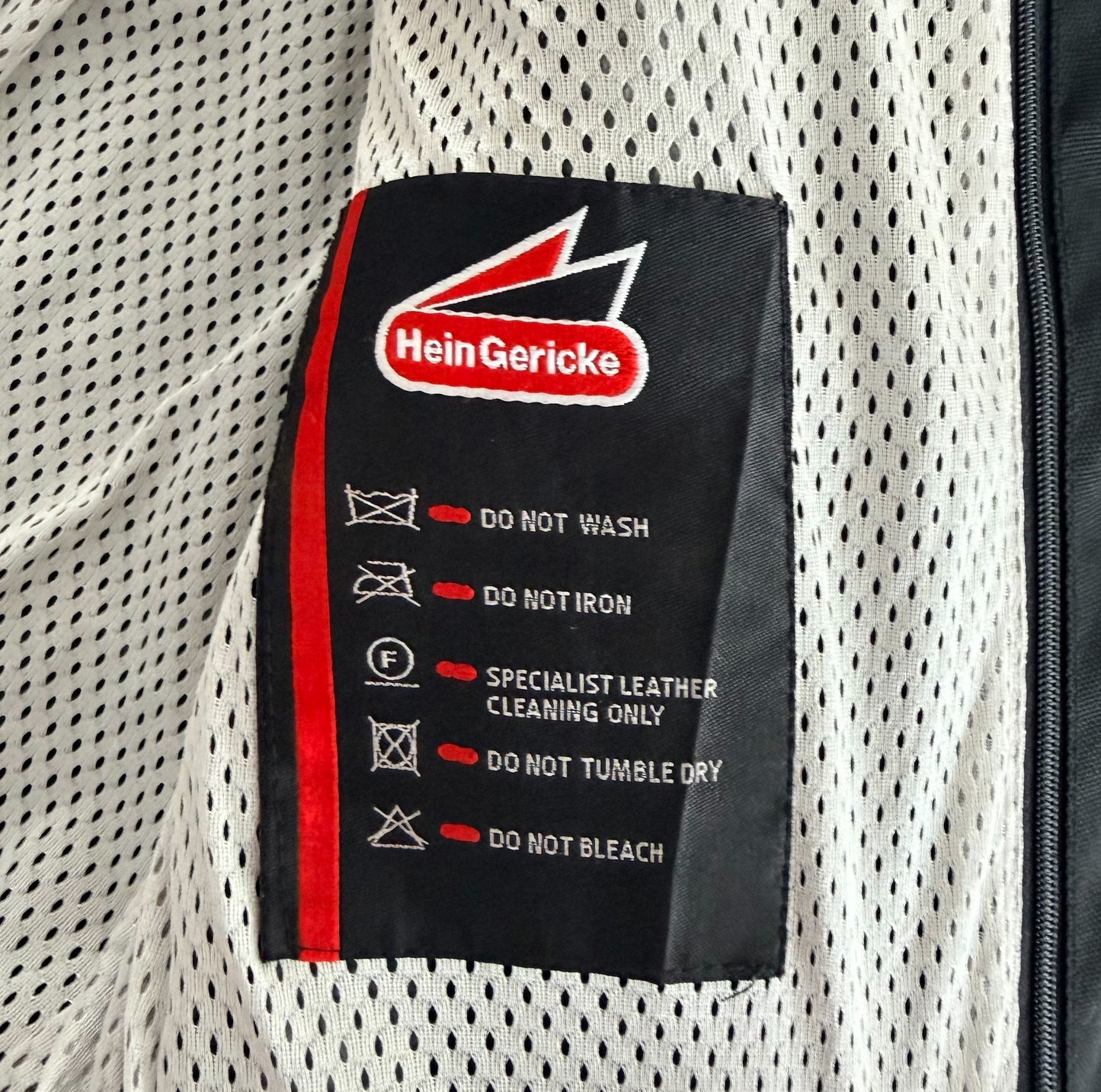 Vintage Hein Gericke Black and White Leather Motorcycle Cafe Racer Jacket, Large