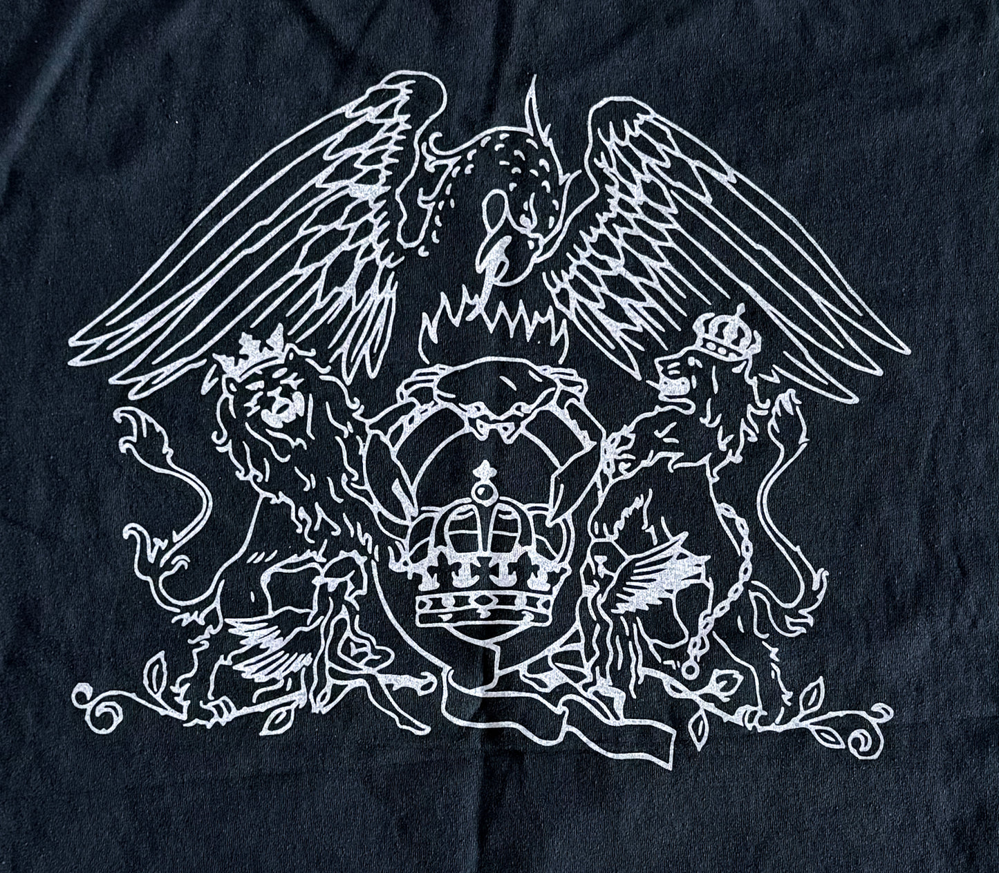 Vintage Queen Single Stitch Band T-Shirt Oneita Power-T Freddie Mercury Graphic Rock Concert Tee Black, Size XL