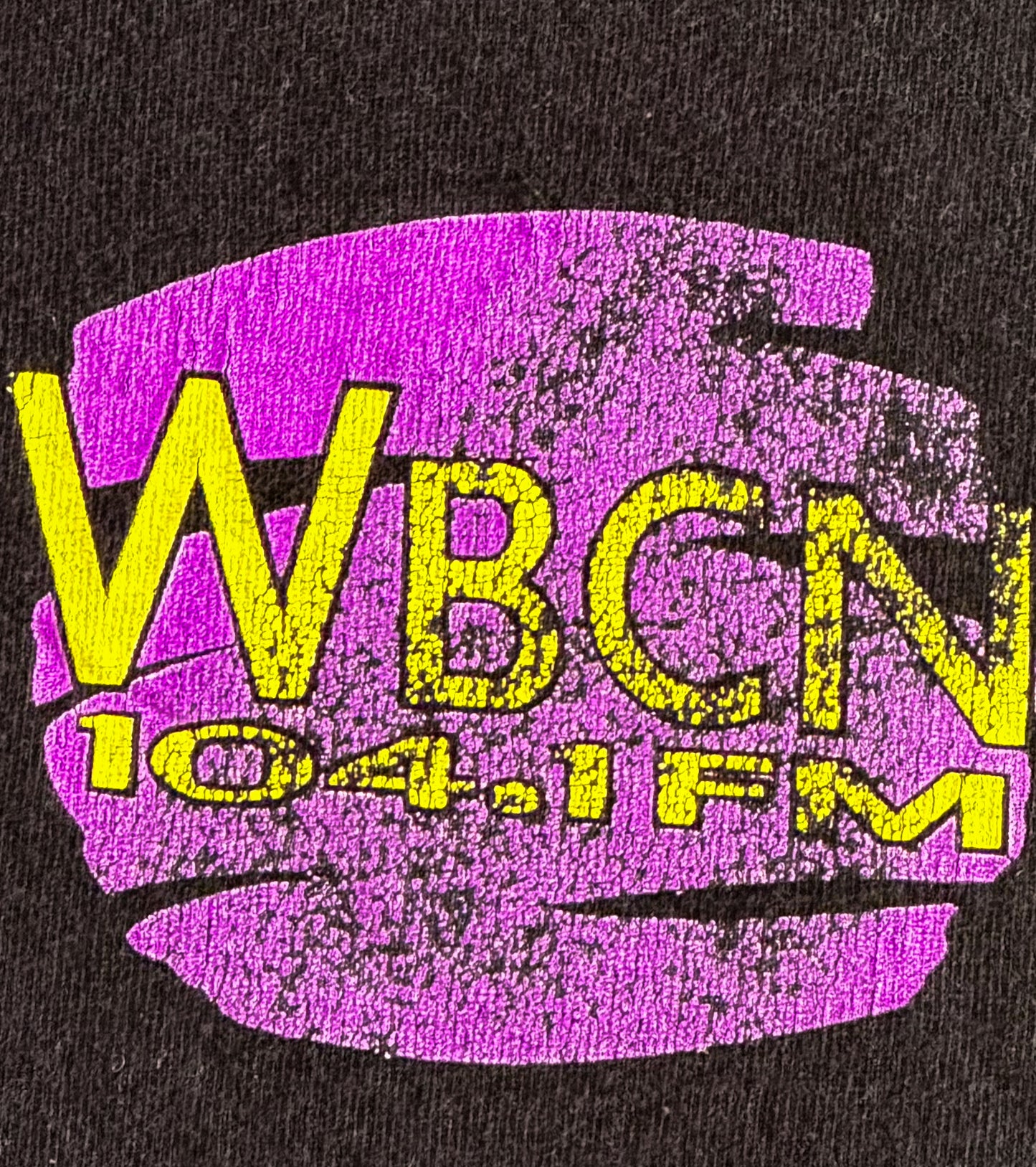 Vintage 90s WBCN 104.1 FM Boston Rock Radio T-Shirt – Rare Fruit of the Loom Made in USA Single Stitch Band Tee, Rare - XL