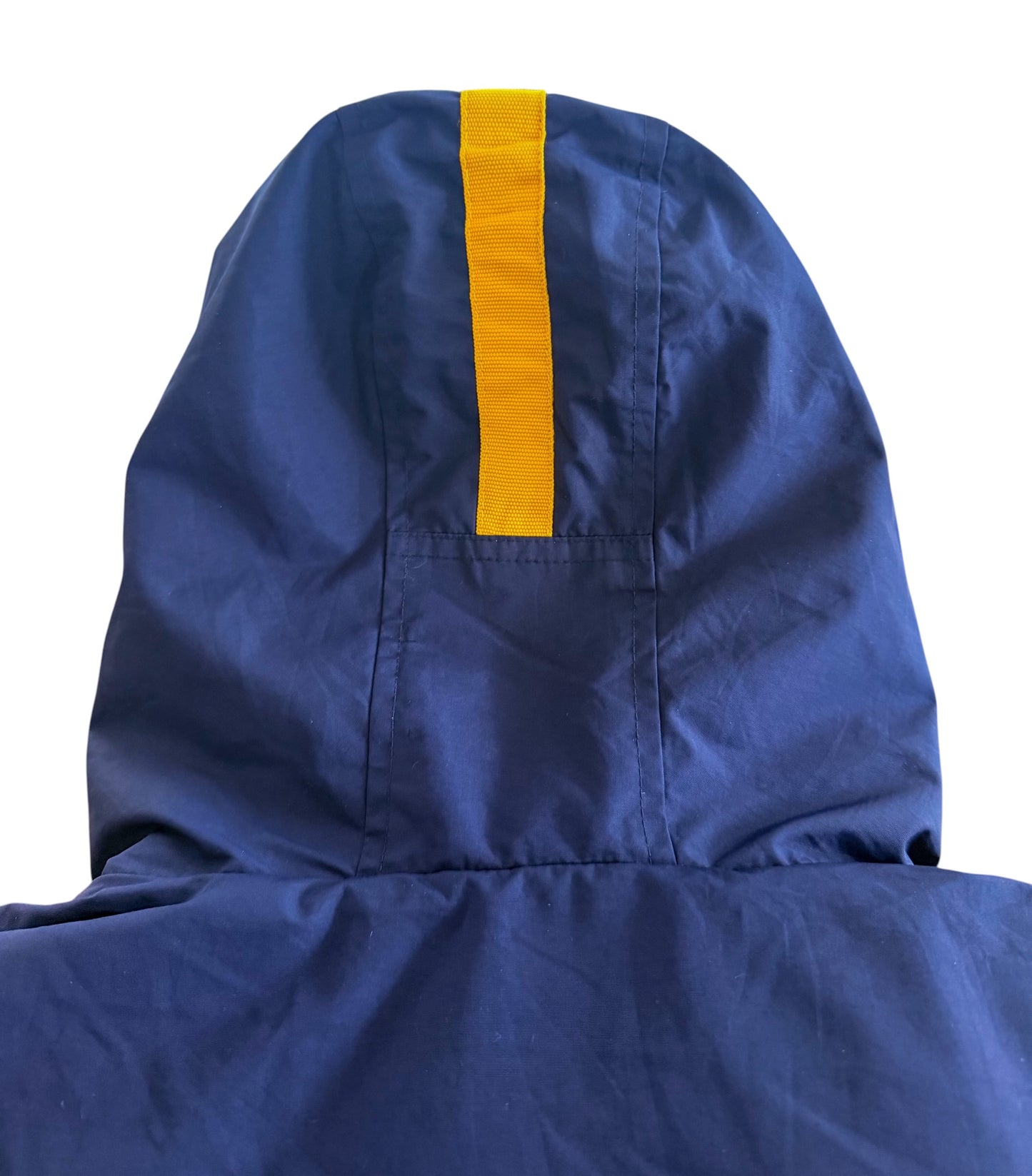 Vintage Fila Hooded Jacket Navy Yellow Parka Coat, Large