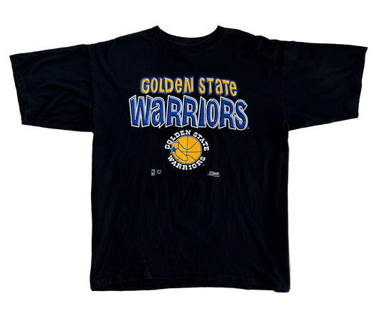 Vintage 90s Golden State Warriors Single Stitch T-Shirt – Salem Sportswear Made in USA NBA Single Stitch Black Tee, Size - XL