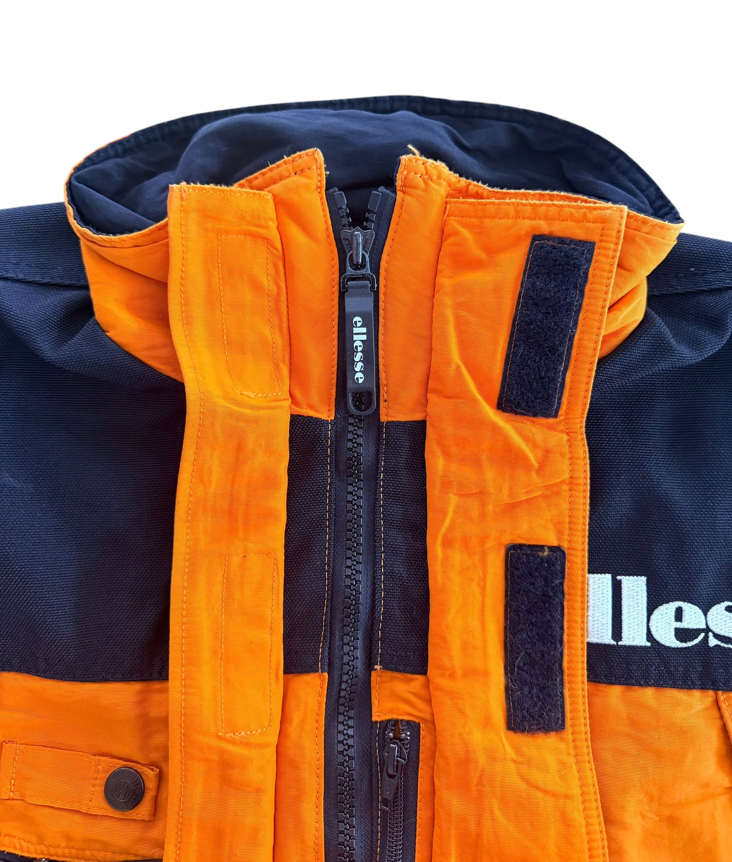 Vintage 90s Ellesse Orange Black Ski Jacket, XL