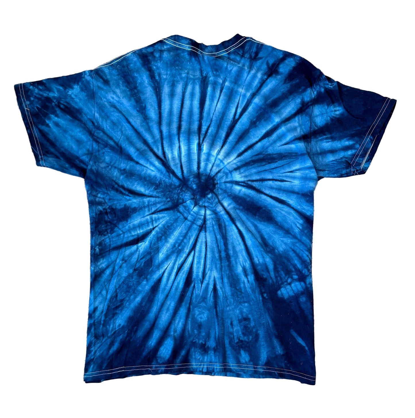 Vintage 90s Disney Goofy Tie Dye Blue Spiral Graphic Tee | Retro Streetwear Cartoon T-shirt, Size-Large