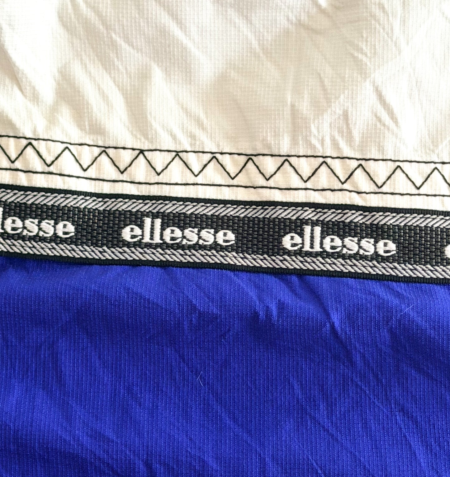 Vintage 80s Ellesse Technical Ski Jacket Blue Multi Pocket Hooded Jacket Size Large