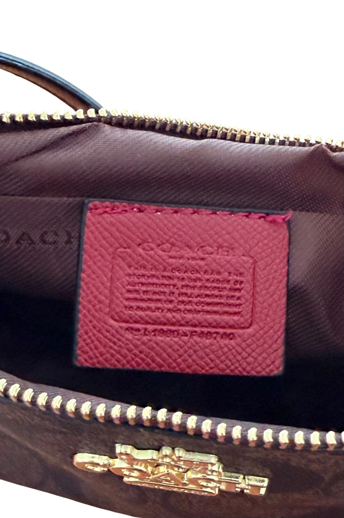 Vintage Coach Y2K Signature Brown Monogram Mini Shoulder Bag