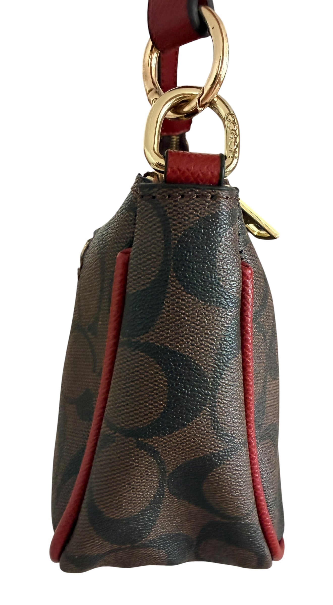 Vintage Coach Y2K Signature Brown Monogram Mini Shoulder Bag