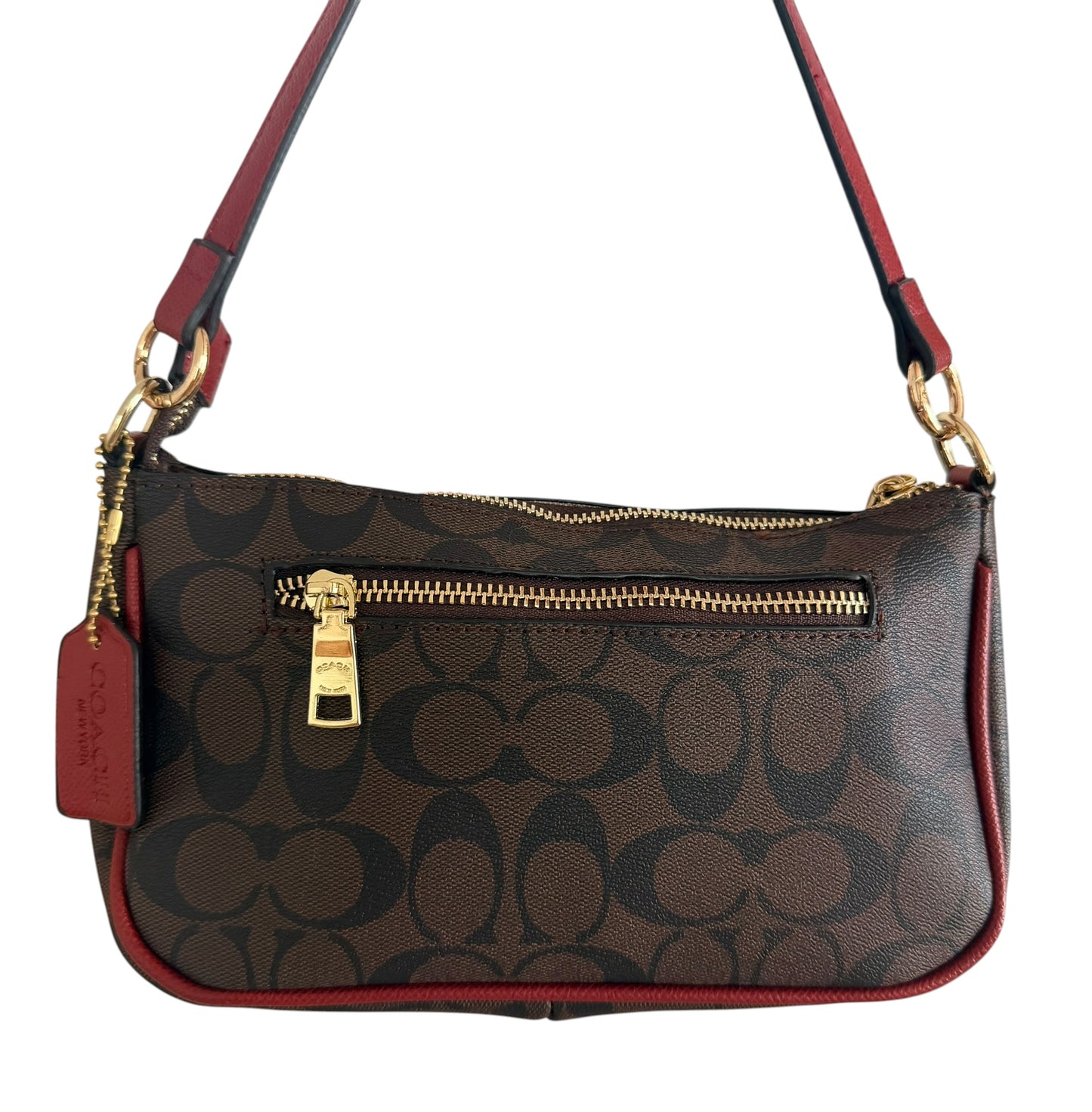 Vintage Coach Y2K Signature Brown Monogram Mini Shoulder Bag