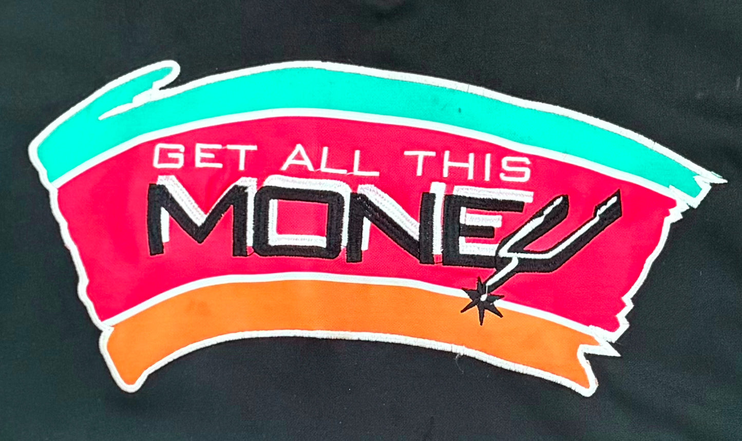 Hoodwood Classics "Get All This Money" Basketball Jersey – 2017-2018 World Champs, Hudson & Co., NBA-Inspired Streetwear, Size-Medium