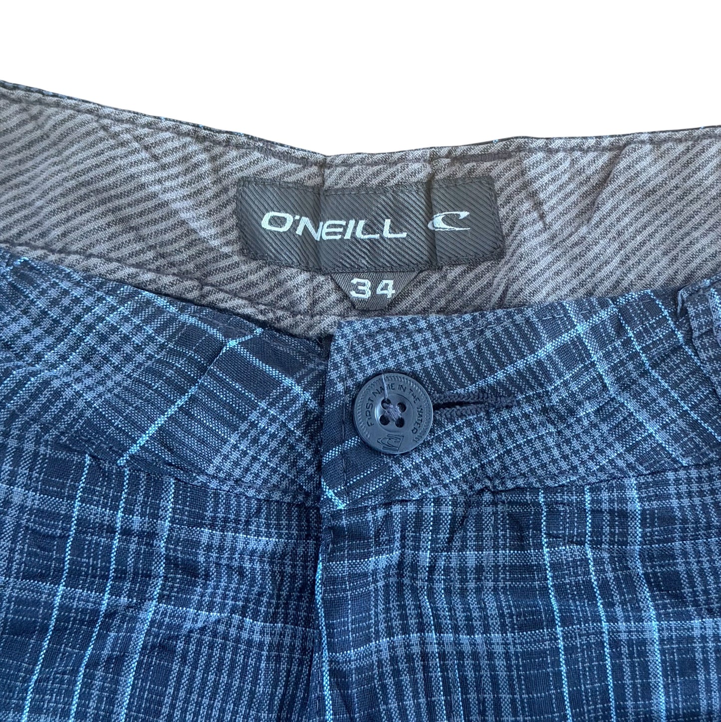 Vintage 2000s O'Neill Plaid Jort Shorts, Large