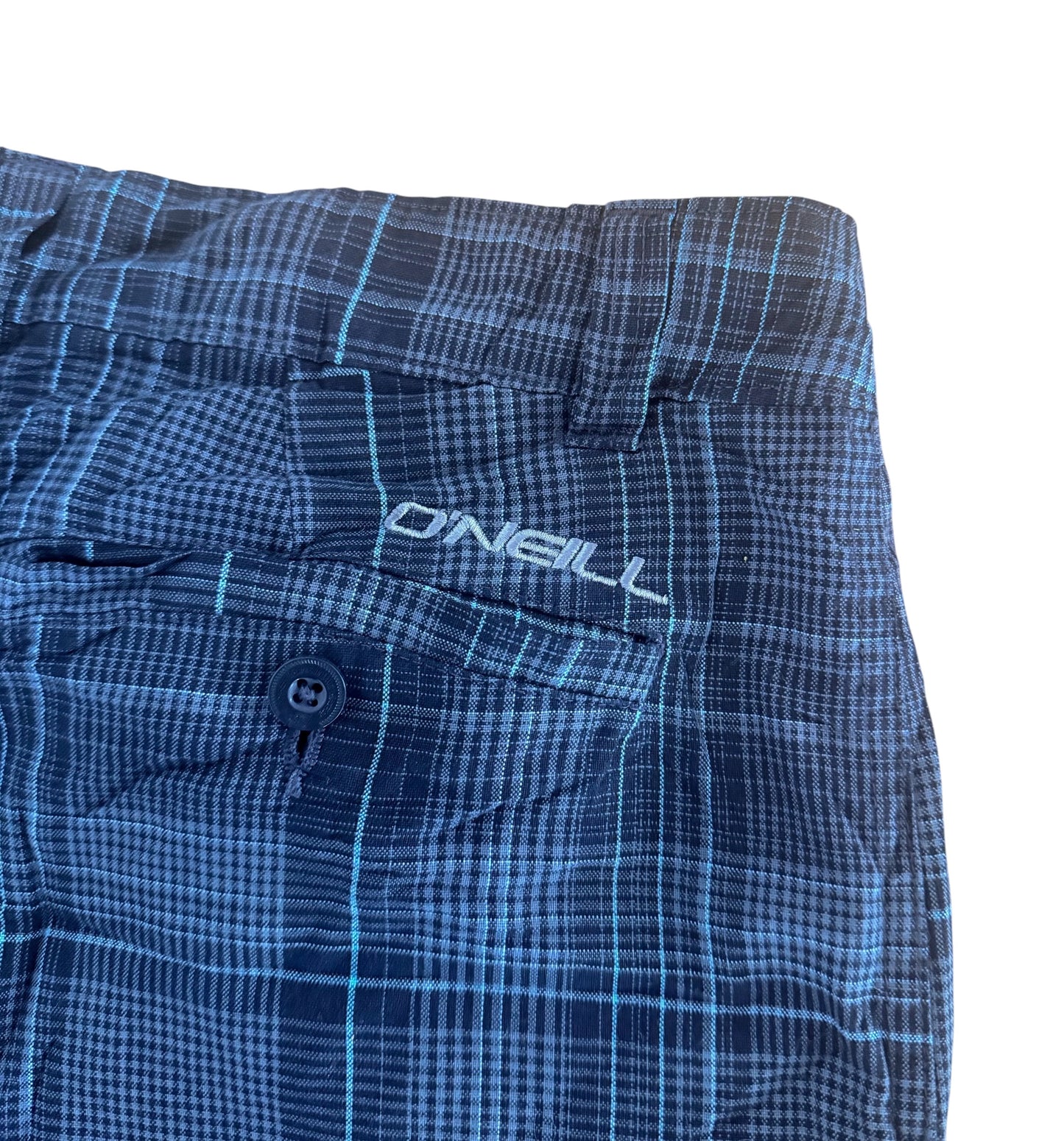 Vintage 2000s O'Neill Plaid Jort Shorts, Large