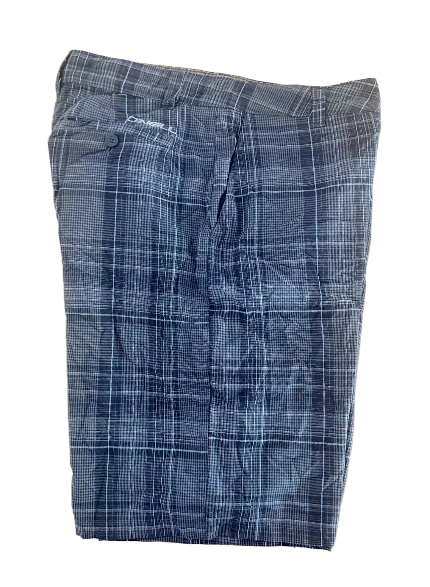 Vintage 2000s O'Neill Plaid Jort Shorts, Large