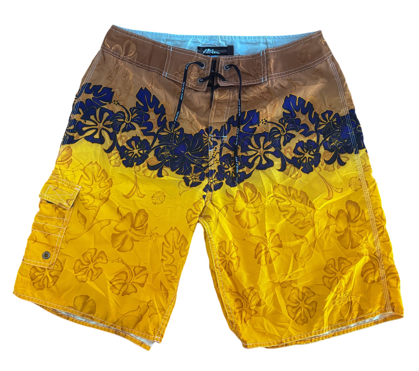 Vintage 2000s No Fear Cargo Pocket Board Shorts, Large
