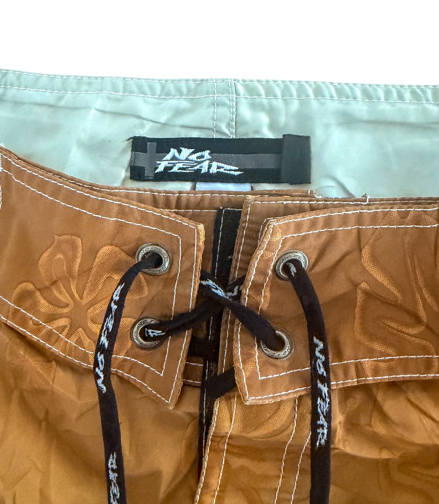 Vintage 2000s No Fear Cargo Pocket Board Shorts, Large