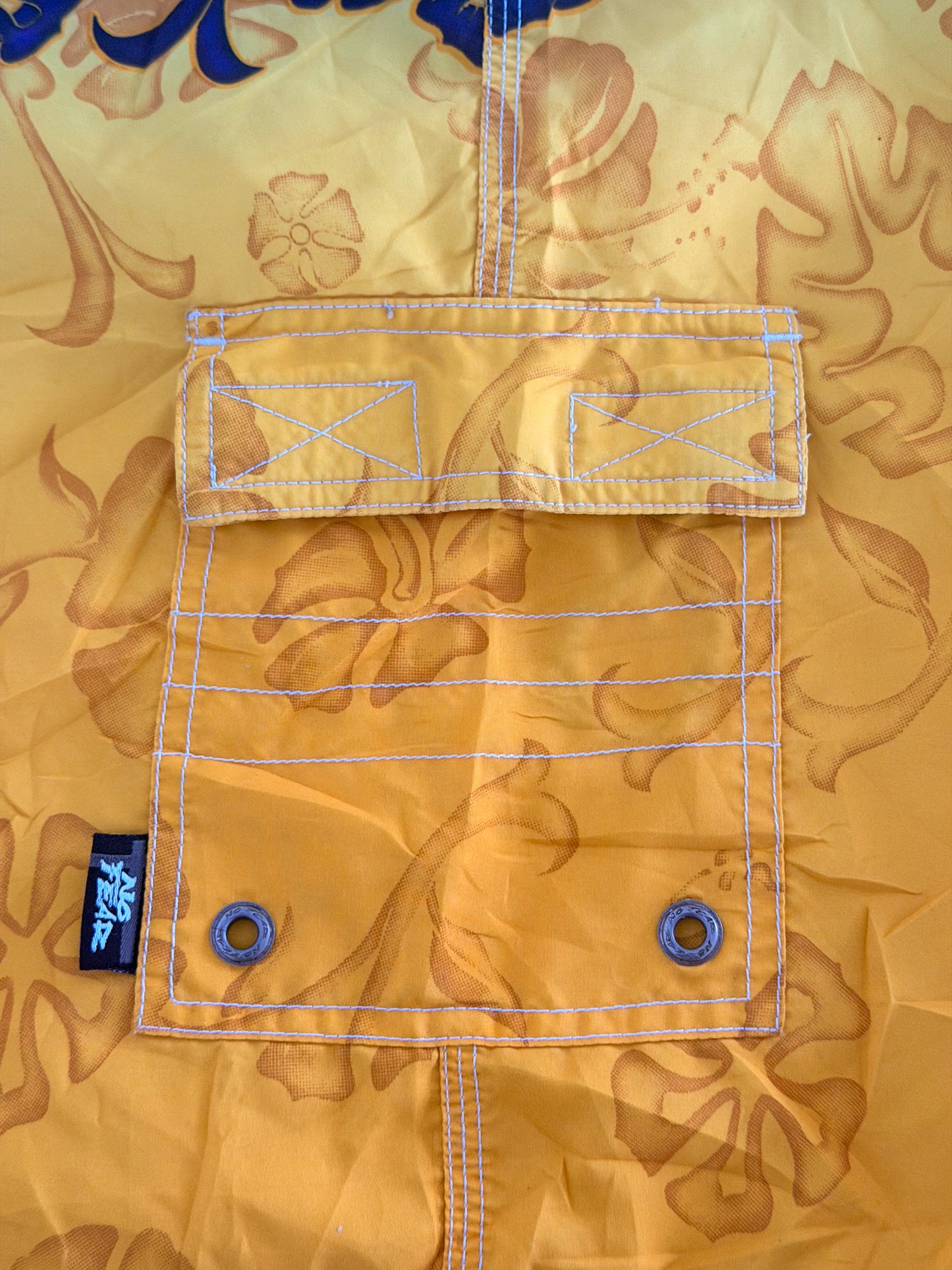 Vintage 2000s No Fear Cargo Pocket Board Shorts, Large