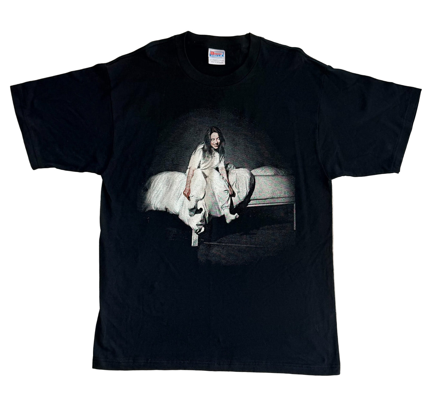 Billie Eilish “When We All Fall Asleep, Where Do We Go?” Album Tee – Black Graphic Band T-Shirt, Size-XL