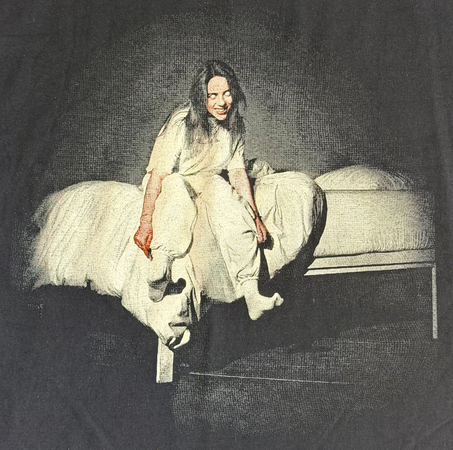 Billie Eilish “When We All Fall Asleep, Where Do We Go?” Album Tee – Black Graphic Band T-Shirt, Size-XL