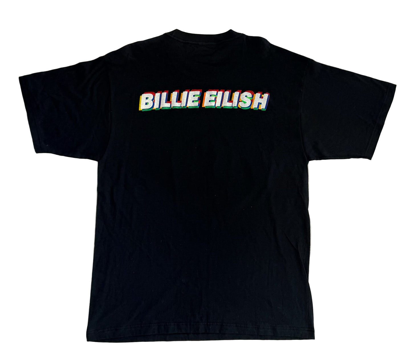 Billie Eilish “When We All Fall Asleep, Where Do We Go?” Album Tee – Black Graphic Band T-Shirt, Size-XL