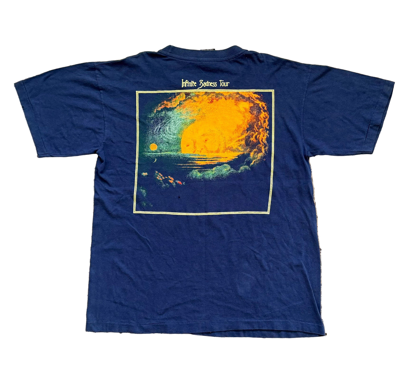 Vintage 1996 Smashing Pumpkins“Mellon Collie and the Infinite Sadness”Tour Tee – Double-Sided Giant Tag Made USA Band T-Shirt | Rare 90s Alternative Rock Collectible, Size-XL