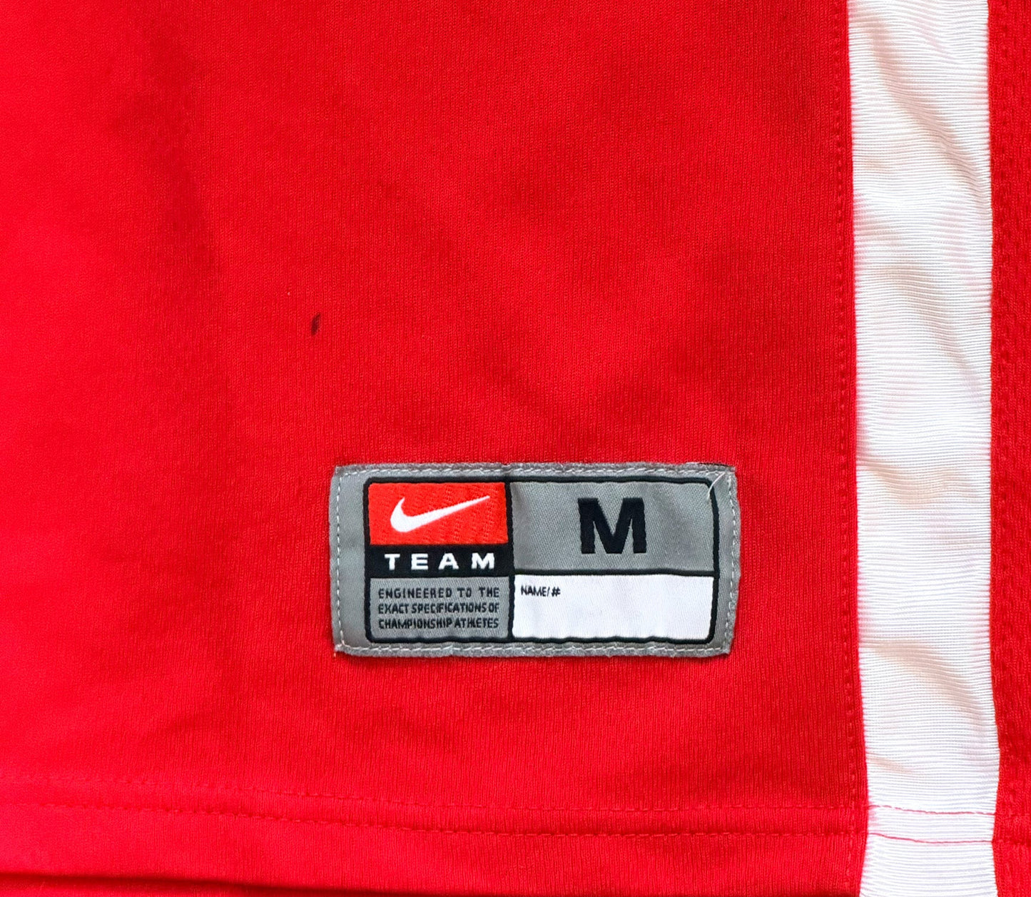 Vintage Nike Team Portage #33 College Basketball Jersey – Red & White Mesh Tank | 2000s Sportswear Classic | Retro USA Style