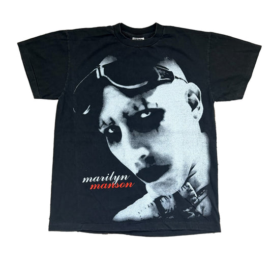 Vintage Marilyn Manson “There’s No Time to Discriminate” T-Shirt | Rare Antichrist Superstar Era Band Tee | Double-Sided Tultex Single Stitch, Size-Large