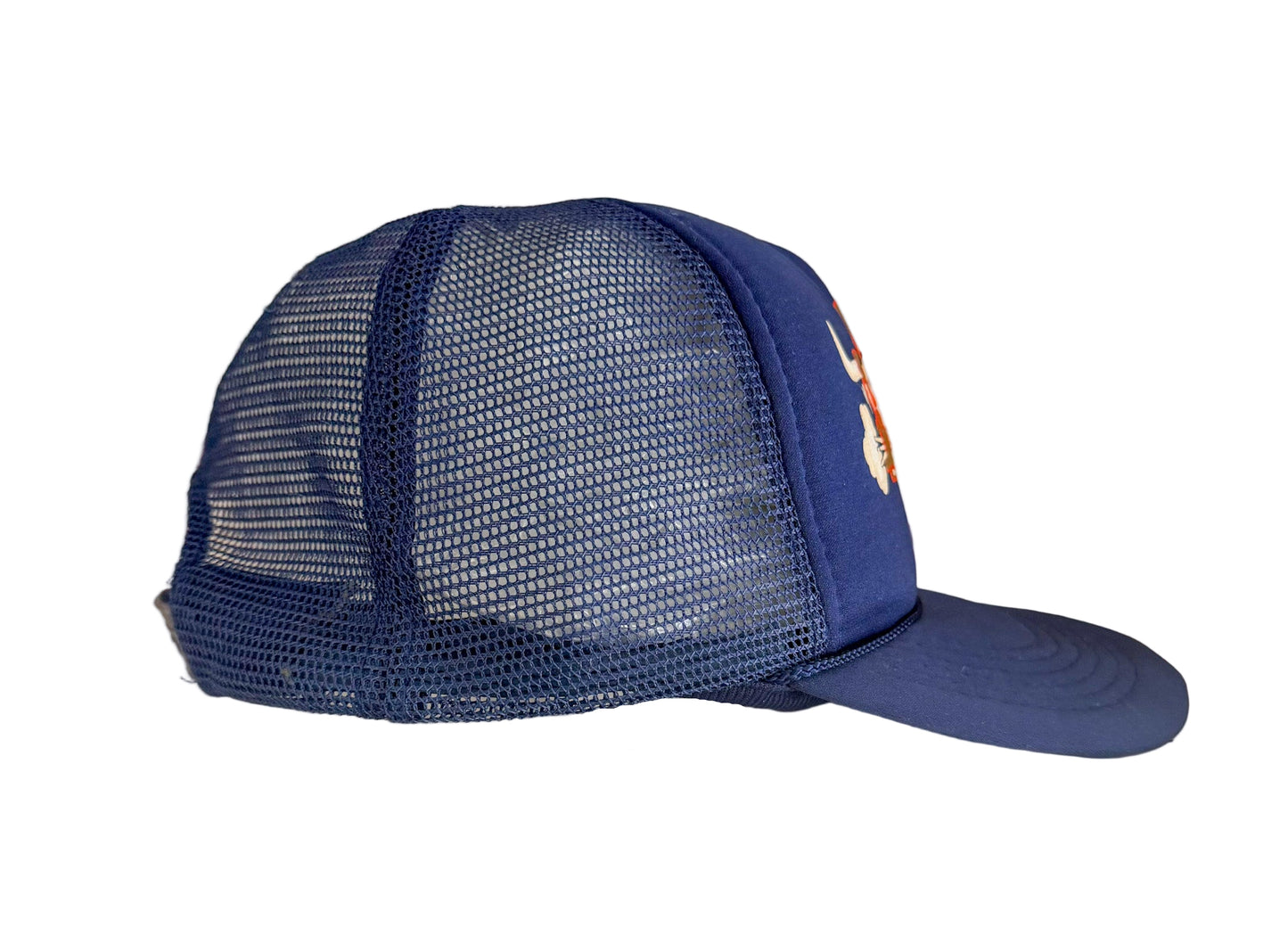 Vintage 90s Angry Bull Trucker Hat | Retro Foam Mesh Snapback Cap | Bold Red Brown Bull Graphic | Streetwear Baseball Hat