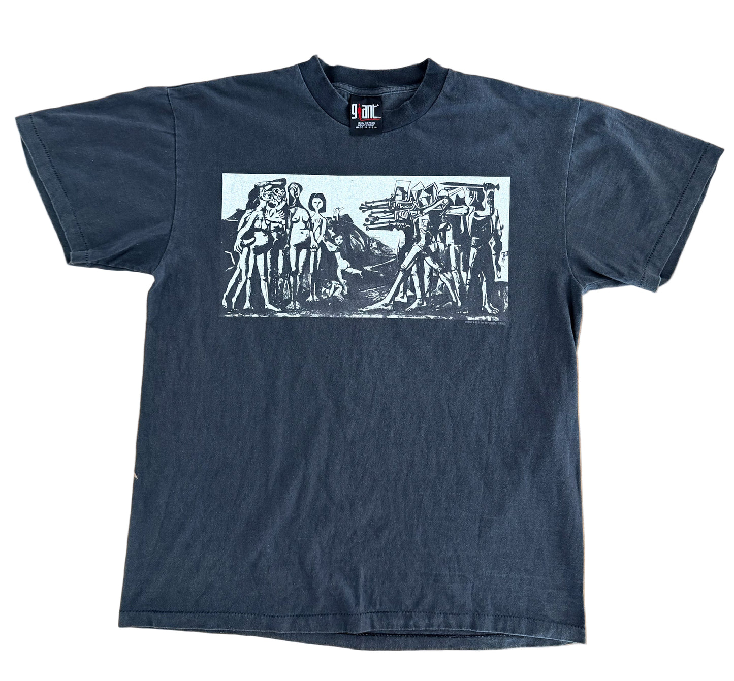 Vintage Nirvana Giant Tee | Made in USA Single Stitch | Bosnia Benefit Concert Shirt | L7, The Breeders, Disposable Heroes, Rare, Size Large