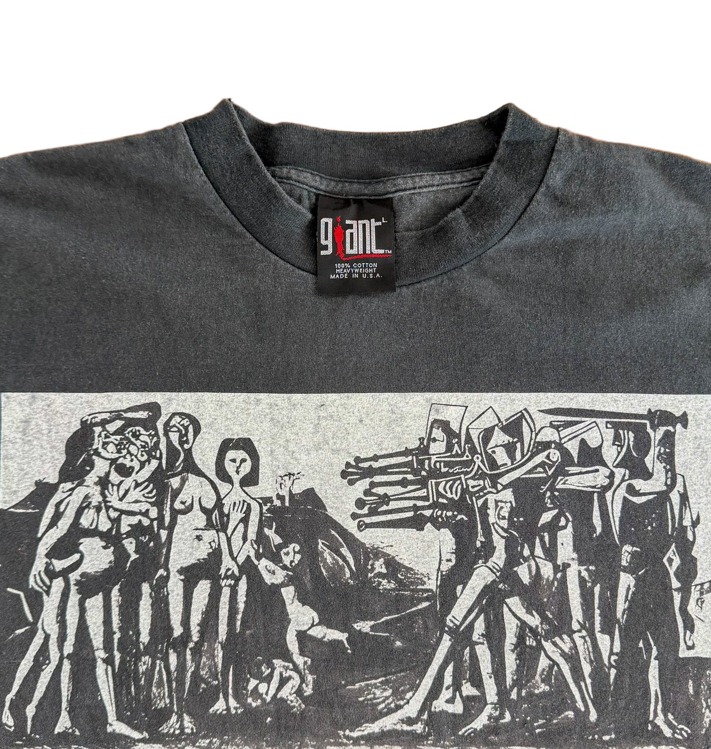 Vintage Nirvana Giant Tee | Made in USA Single Stitch | Bosnia Benefit Concert Shirt | L7, The Breeders, Disposable Heroes, Rare, Size Large