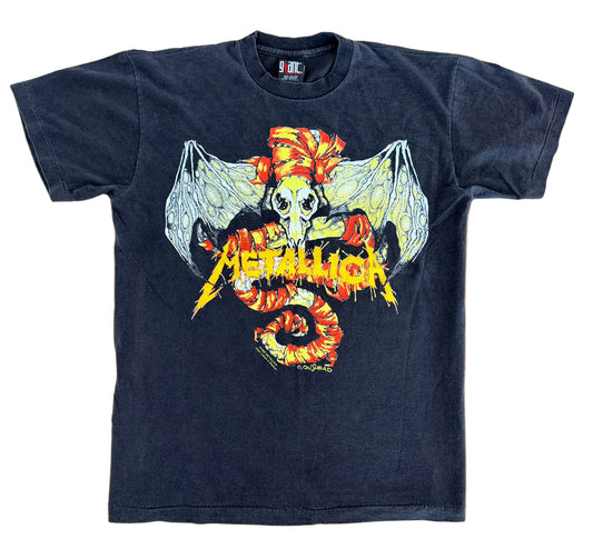 Vintage 1992 Metallica Wherever I May Roam T-Shirt | Pushead Artwork | Giant Tag Made in USA single Stitch | Black Album Tour Tee, Rare Size Large