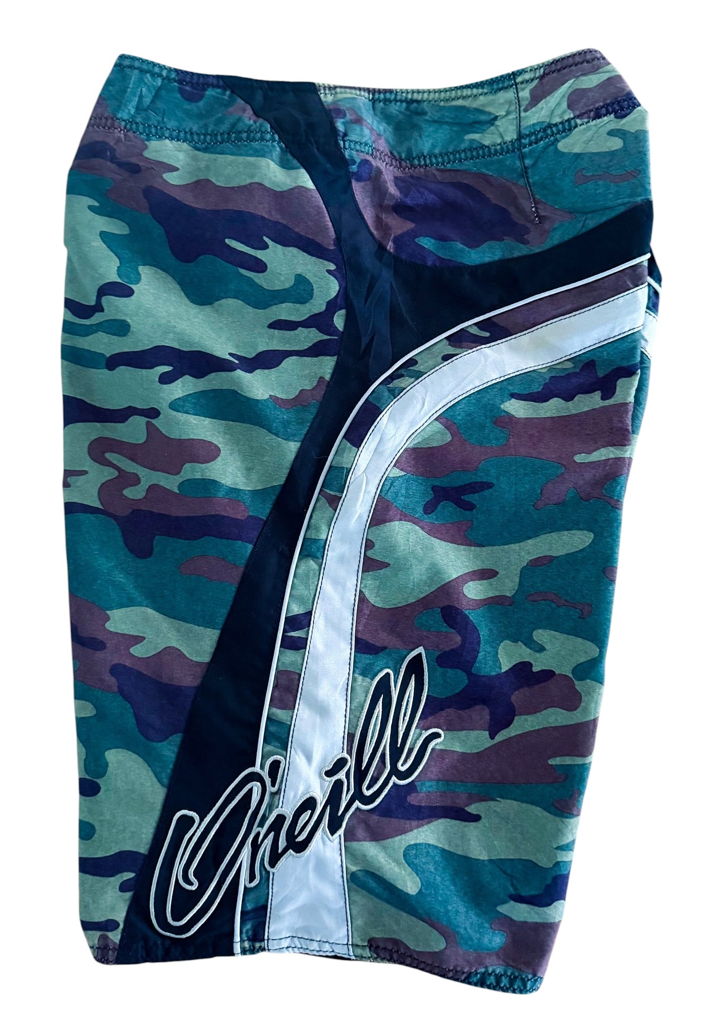 Vintage 2000s O'Neill Camo Embroidered Boardshorts, Medium