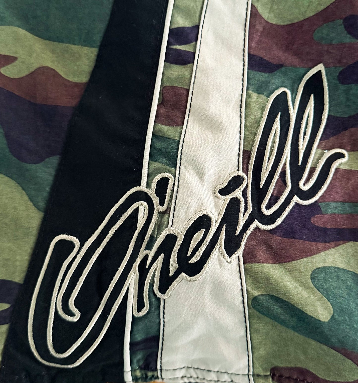Vintage 2000s O'Neill Camo Embroidered Boardshorts, Medium