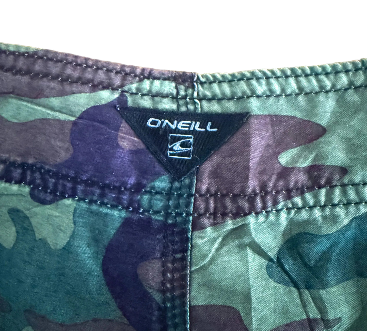 Vintage 2000s O'Neill Camo Embroidered Boardshorts, Medium