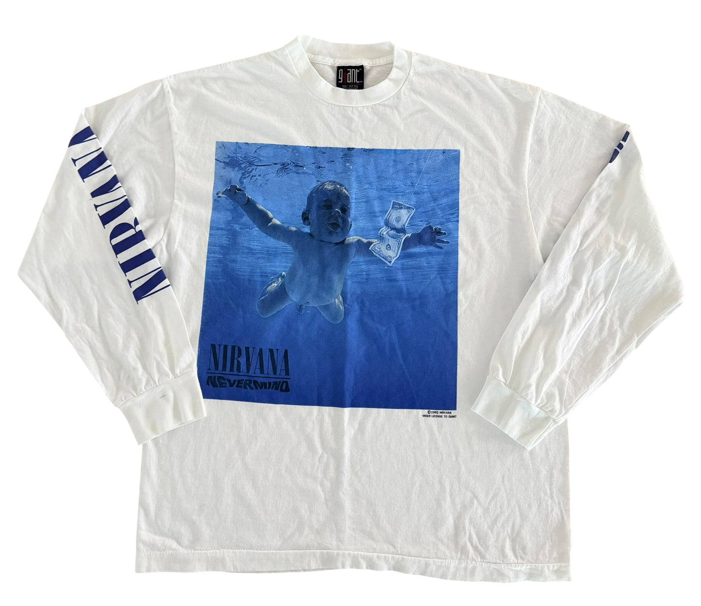 Nirvana Nevermind Giant Long Sleeve Band T-Shirt, XL