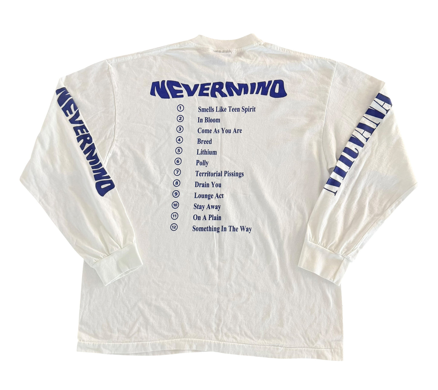 Nirvana Nevermind Giant Long Sleeve Band T-Shirt, XL