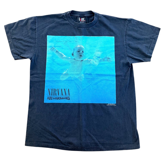 Vintage Nirvana Nevermind Giant Label Band T-Shirt, Large