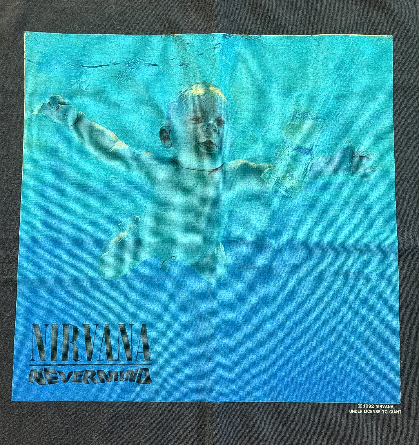 Vintage Nirvana Nevermind Giant Label Band T-Shirt, Large