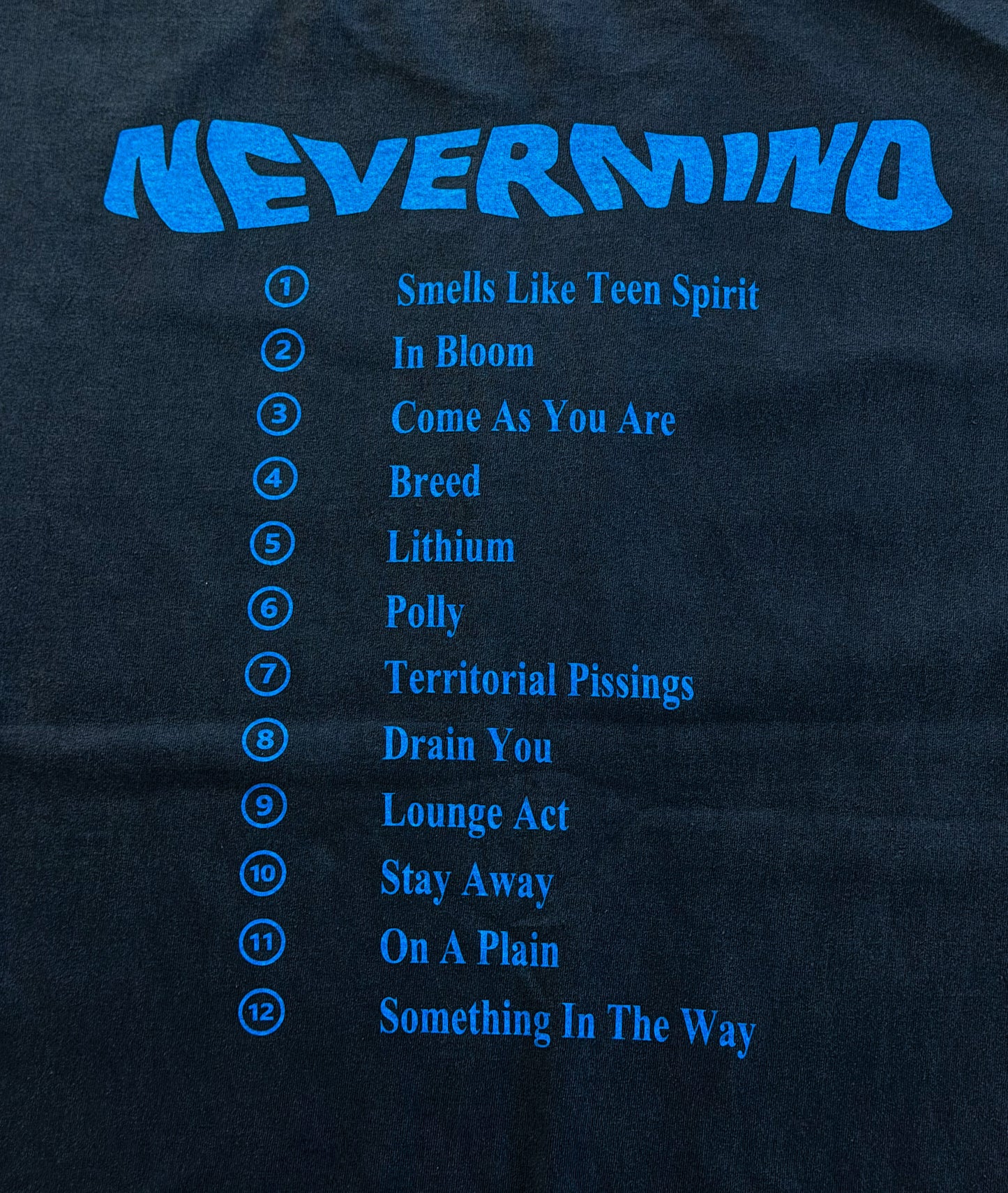 Vintage Nirvana Nevermind Giant Label Band T-Shirt, Large