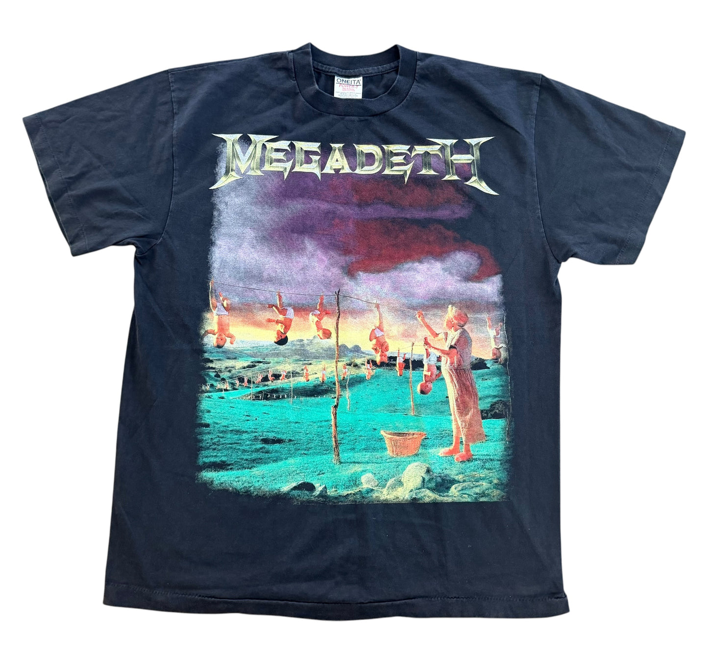 Megadeth Youthanasia Tour 1995 Single Stitch T-Shirt, XL