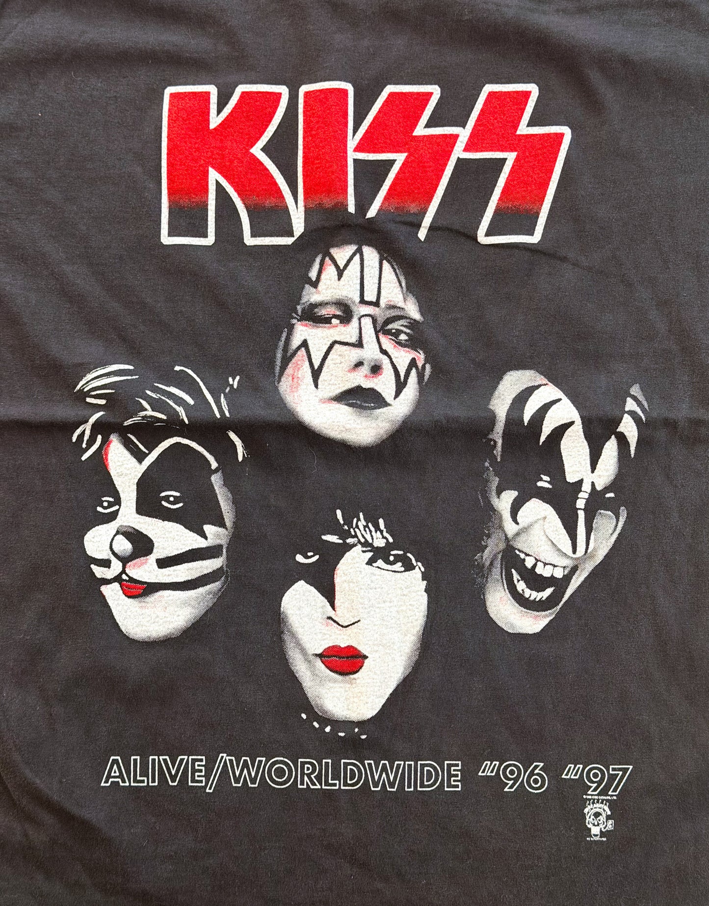 KISS Alive Worldwide 1996 1997 Tour T-Shirt, XL